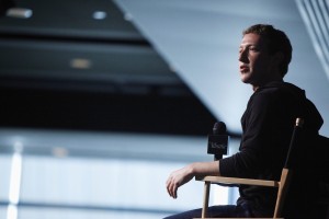 Zuckerberg sits for audience questions in an onstage interview for the Atlantic Magazine in Washington