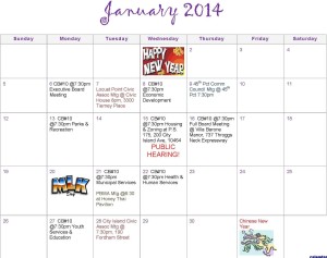 january 2014 calendar a