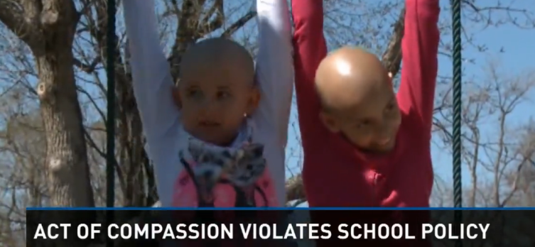 Girl Shaves Head In Solidarity With Friend With Cancer, School
