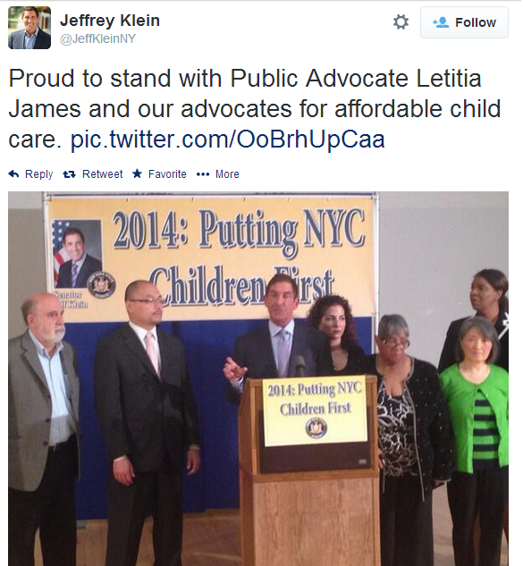 Senator Klein and Public Advocate James Push Affordable Child Care