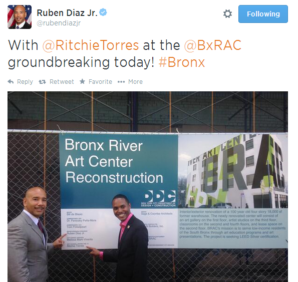 Groundbreaking Ceremony for Bronx River Art Center Renovation Yesterday