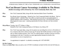Breast Cancer Screening at 2136 Bartow Avenue on 7/22/14