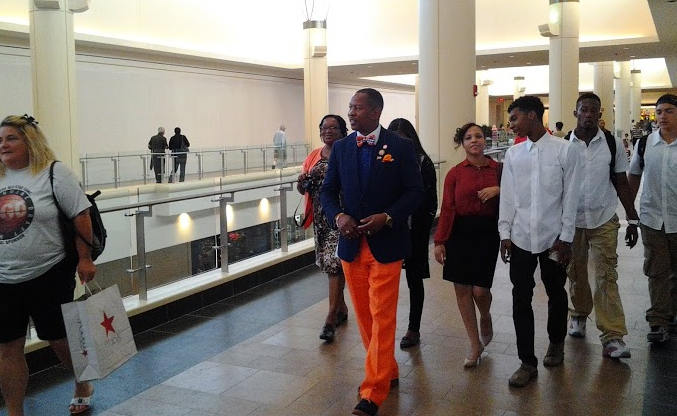 Councilman King checking out the 3rd floor of the Mall with some constituents and staffers.
