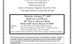FY 2016 Borough President’s Budget Hearing