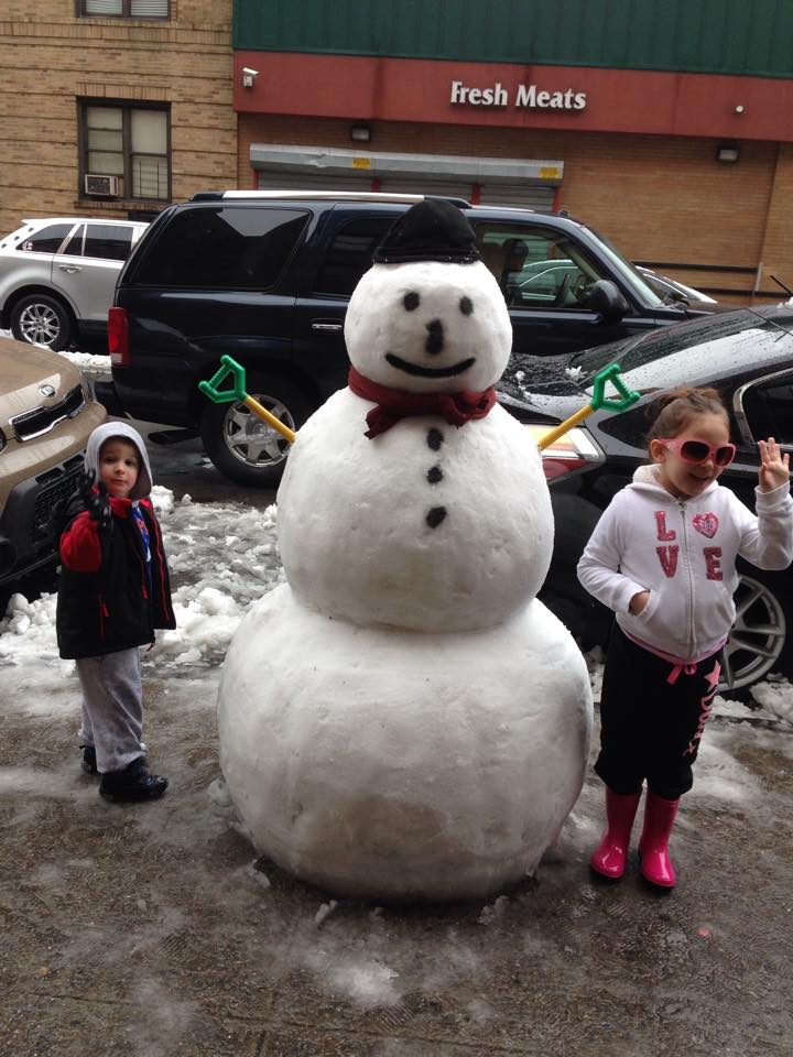 snowman 2015 by dad n 2 kids