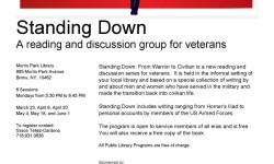 Standing Down: A Reading & Discussion Group for Veterans