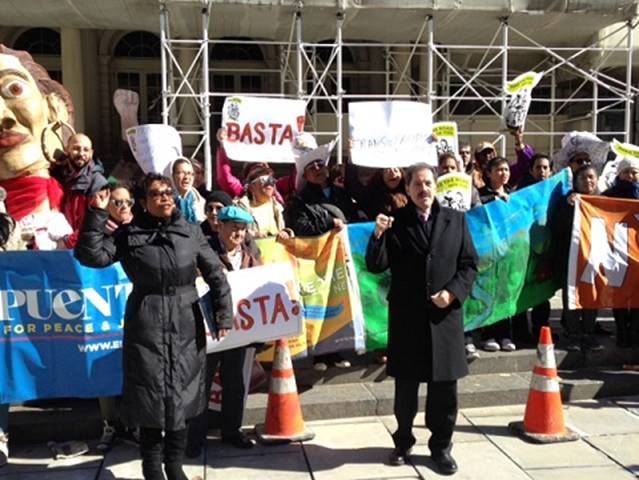 Congressman Serrano stands with NYC members of Congress, community activists and advocates to call for action on climate change and launch Takesides.org (03/12/2015)
