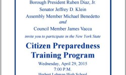 Citizen Preparedness Training April 29th at Lehman HS