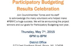 Participatory Budgeting Results May 7th