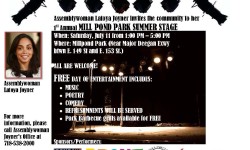 Assemblywoman Joyner Invites the community to her 1st Annual Mill Pond Park Summer Stage