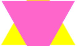 The pink triangle overlapping a yellow triangle was used to tag Jewish homosexuals in Nazi concentration camps.