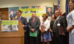 Senator Jeff Klein, with UFT President Michael Mulgrew, announces $1.5 million in support for Community Learning Schools