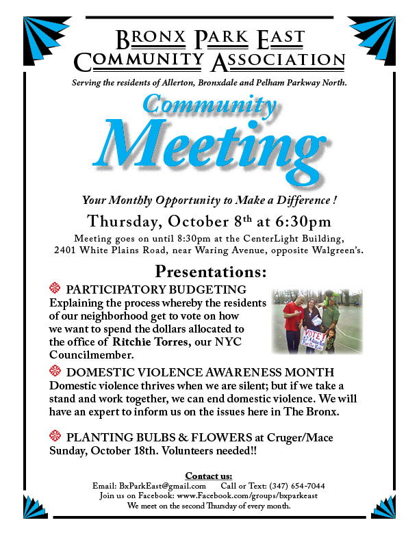 Meeting Flyer for Facebook & Instagram - B-PECA October Community Meeting