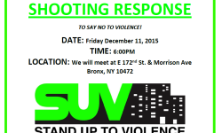 Shooting Response TOMORROW @ 6pm! E 172nd St. & Morrison Ave Bronx, NY 10472
