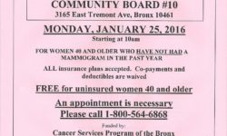 Mobile Mammography FREE! 1/25/16