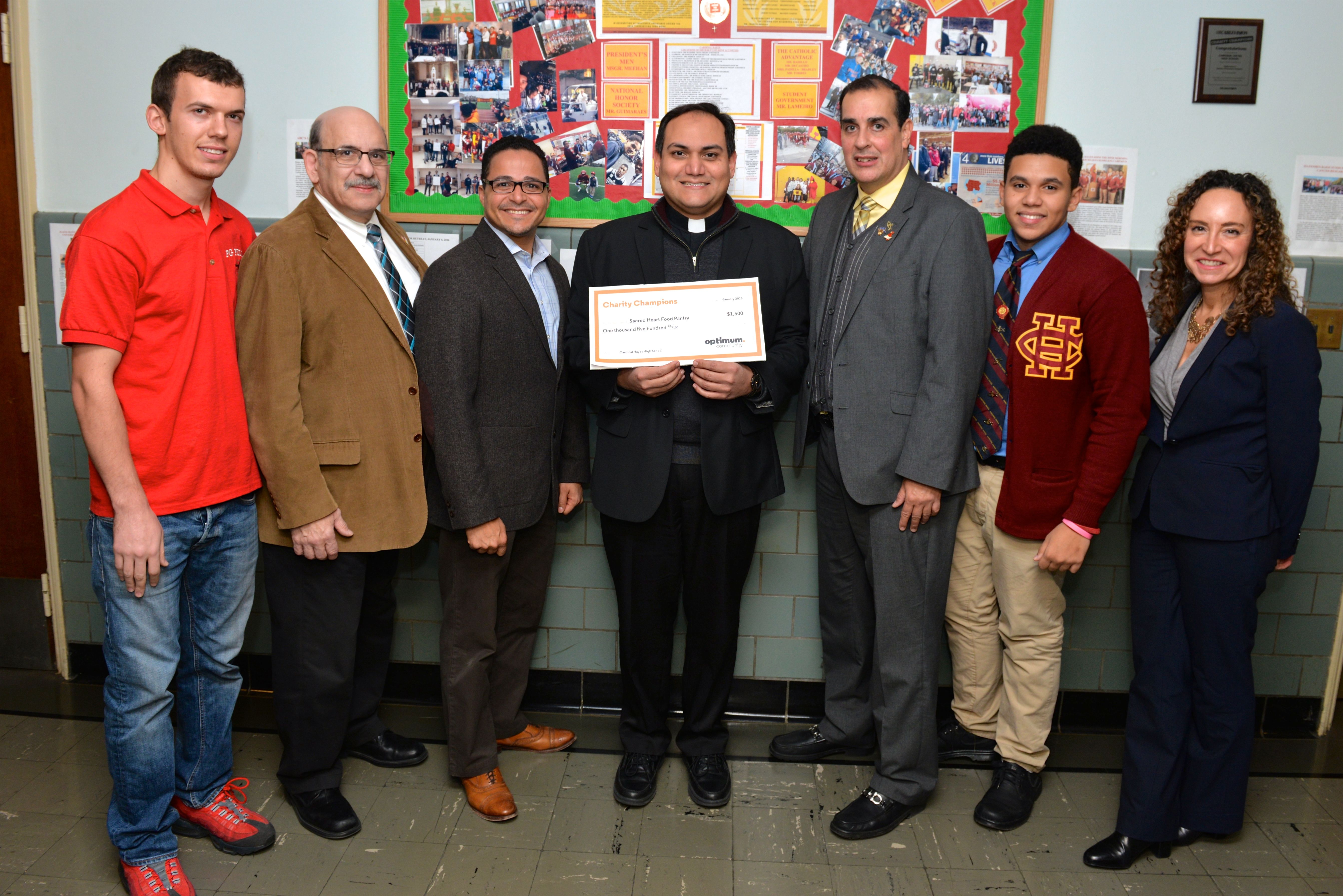 Students at Cardinal Hayes HS Participate in Optimum Community s 7th