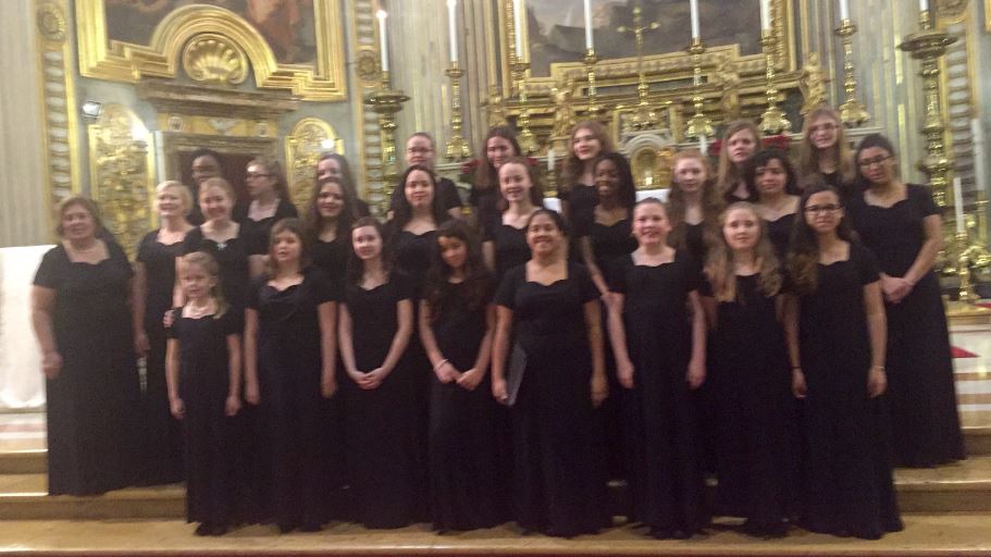 SBHS Festival Youth Choir at The Vatican (courtesy of Saint Barnabas High School)