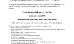 Free Tax Preparation at Pelham Parkway-Van Nest Library