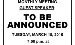 Van Nest Neighborhood Alliance — March Monthly Meeting — Tuesday March 15, 2016