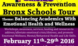 SISFI Suicide Awareness and Prevention Bronx School Tour, Feb. 11 – 29