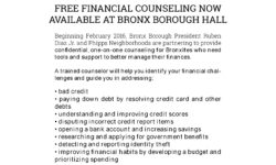 Free Financial Counseling Now Available at Bronx Borough Hall