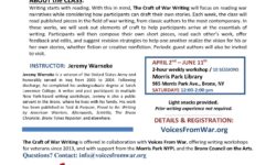 REGISTRATION – The Craft of War Writing – A Voices From War collaboration