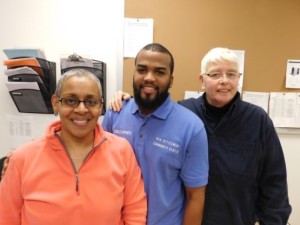 NSCC Aquatics staff: (From left to right) Yelitza Valle, Cris Benjamin and Aquatics Director Frances Clifford. Photo credit: The Bronx Chronicle.