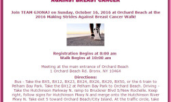 Join Team Gjonaj in Making Strides Against Breast Cancer Walk at Orchard Beach – October 16th