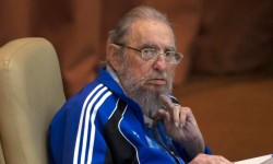 Cuba's communist leader Fidel Castro at t Communist Party Central Committee meeting. Credit: The Telegraph (UK)