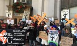 New Yorkers rally at NYC pension meeting calling for full fossil fuel divestment