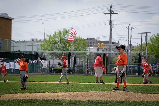 New York City Mayor Bill de Blasio at the Castle Hill Little League Baseball opening day on Saturday, May 1st 2017. Edwin J. Torres/Mayoral Photo Office.
