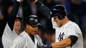 NY Yankee's rookie Aaron Judge's 13th HR a record for young sluggers. Credit: MLB.com