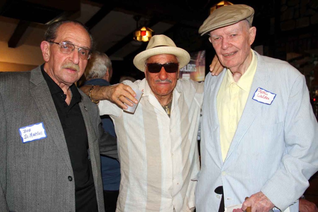 At the annual Fort Apache reunion are (l-4): Robert DeMartino, Ralph Squillante and Tom Walker.--Photo by David Greene