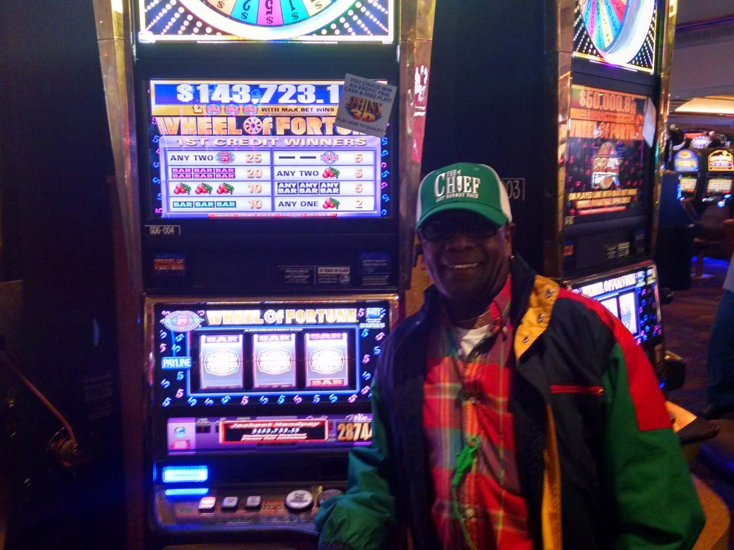 Casino slot machine winners