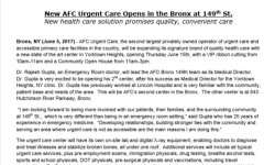 New AFC Urgent Care Opens in the Bronx at 149th St.