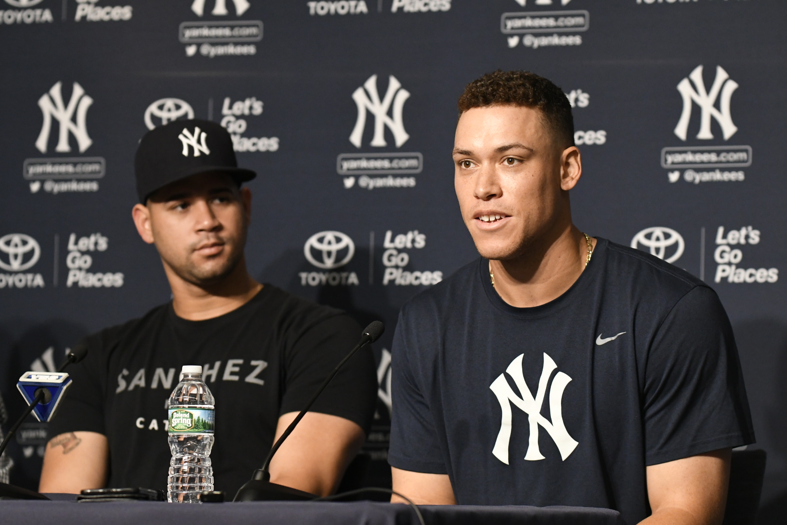AL All-Stars NY Yankees Gary Sanchez (left) and Aaron Judge (right). Photo Credit:  Cesar Diaz/Latinosports.com