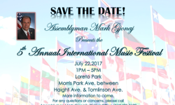 5th Annual International Music Festival Hosted by Assemblyman Gjonaj – July 22nd