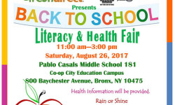 Back to School Literacy & Health Fair – August 26