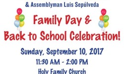 Family Day & Back to School Celebration – September 10
