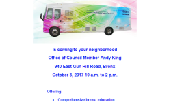 FREE Mammogram Screenings Hosted by Mobile Mammography Unit – October 3