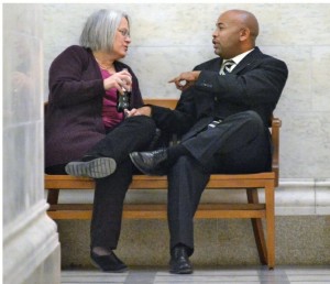 New WAM chair AM Helene Weinstein (l) and Speaker Carl Heastie (r) will lead next year's budget negotiations with Governor Cuomo and Senate Republicans.