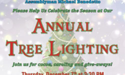 Annual Holiday Tree Lighting Rudy Macina Peace Memorial Plaza – December 7