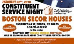 COUNCIL MEMBER ANDY KING TO HOST CONSTITUENT NIGHT ON THURSDAY, FEBRUARY 22