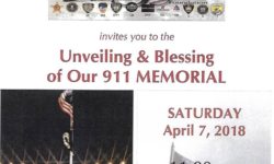 Unveiling and Blessing of 9/11 Memorial at Redwood Club – April 7