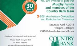 Murphy Family and members of the Country Bank team 30th Anniversary Celebration and Rededication Ceremony
