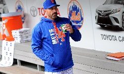 03/29/18 St. Louis Cardinals  vs  New York Mets opening day  at  citifield  queens  ny   photos  by  sportsdaywire  New York Mets manager Mickey Callaway #36    in the  dugout  before the  game