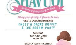 Shavuot: Ice Cream Party – May 20