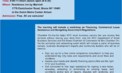 Bronx Chamber of Commerce and NYC Department of Small Business Services present a free “Business Resources Breakfast and Networking Event”