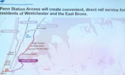 The route of the new Metro North line which will go through Westchester County before the four new Bronx stations.