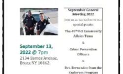 Pelham Parkway Neighborhood Association September General Meeting